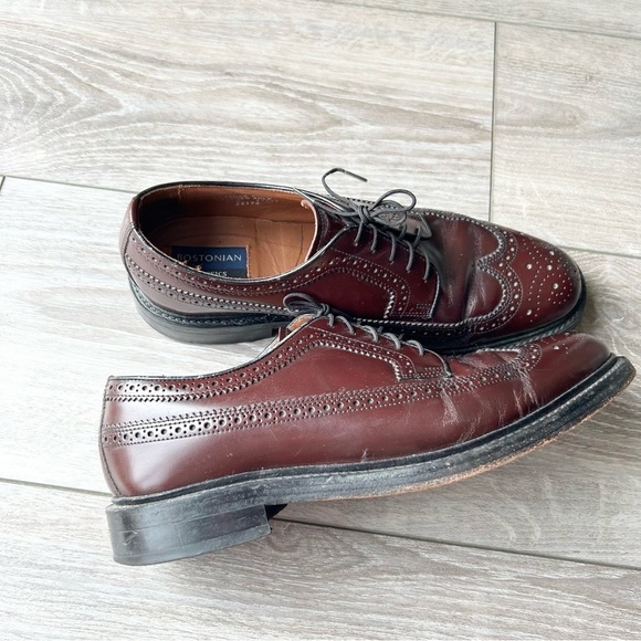 Bostonian Burgundy Longwings Dress Shoes - Picture 2 of 14